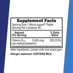 Superior Source No Shot Methylcobalamin B-12 5000 mcg - Vitamin B-12 to Support Energy Production, Brain Health & Overall Wellness - Sublingual Tablets for Fast Absorption - 60 Dissolving Tablets
