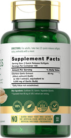 Carlyle Odorless Garlic Softgels | 300 Count | High Potency Formula | Non-GMO and Soy Free