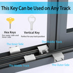 ZRFCXE Window Locks,8 Pack Sliding Window Locks with Key for Vertical & Horizontal Sliding Windows Doors,Easv to Install,Adjustable Security Window Lock for Patio Bedroom Home and Office (Silver)