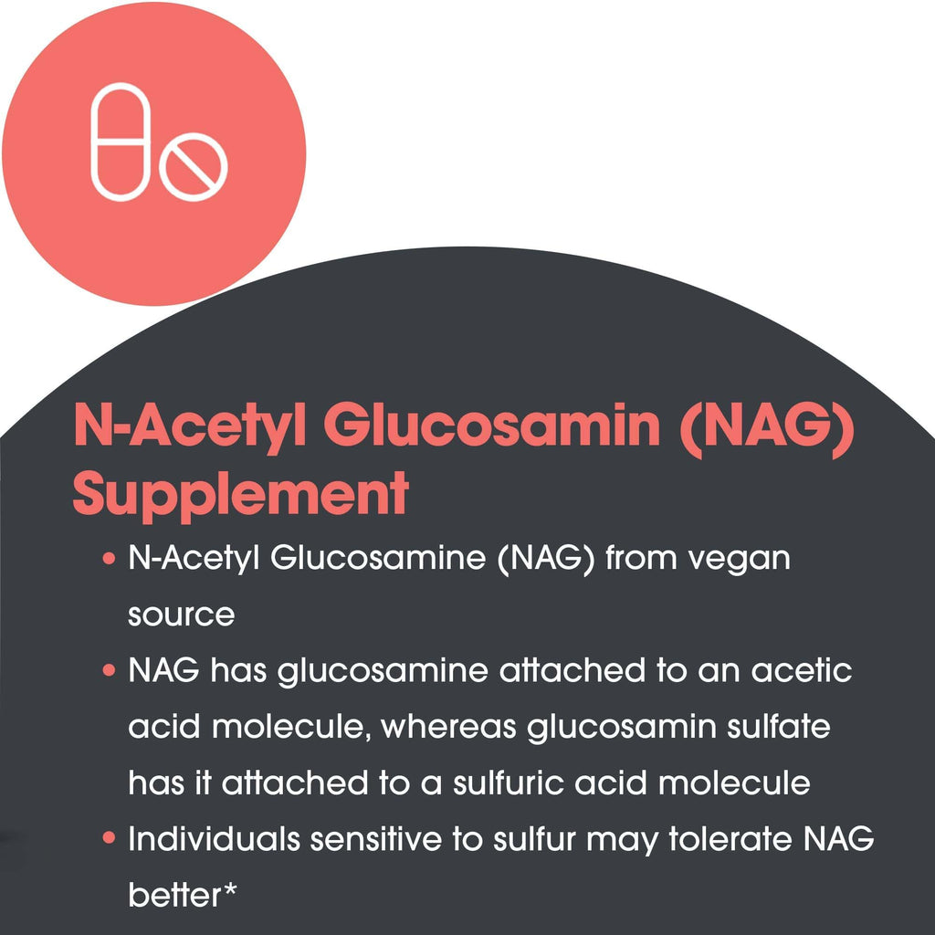 Allergy Research Group ARG N-Acetyl Glucosamine (NAG) - Vegan Glucosamine Supplement - Gastrointestinal & Connective Tissue Support - Non-Sulfur Formula - 90 Servings - 90 Capsules