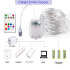osteplus Fairy Lights Battery Operated String Lights Color Changing 2 Pack