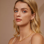 12 Pairs Chunky 14K Gold Plated Hoop Earrings Hypoallergenic for Women