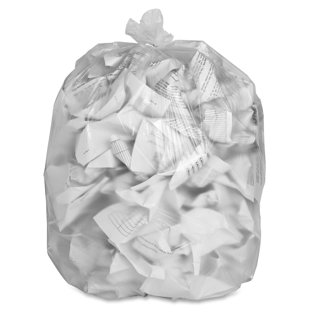 Genuine Joe High Density Can Liners, 24" x 32", 16 gal Capacity, 8 Microns, Clear, 1000 Count