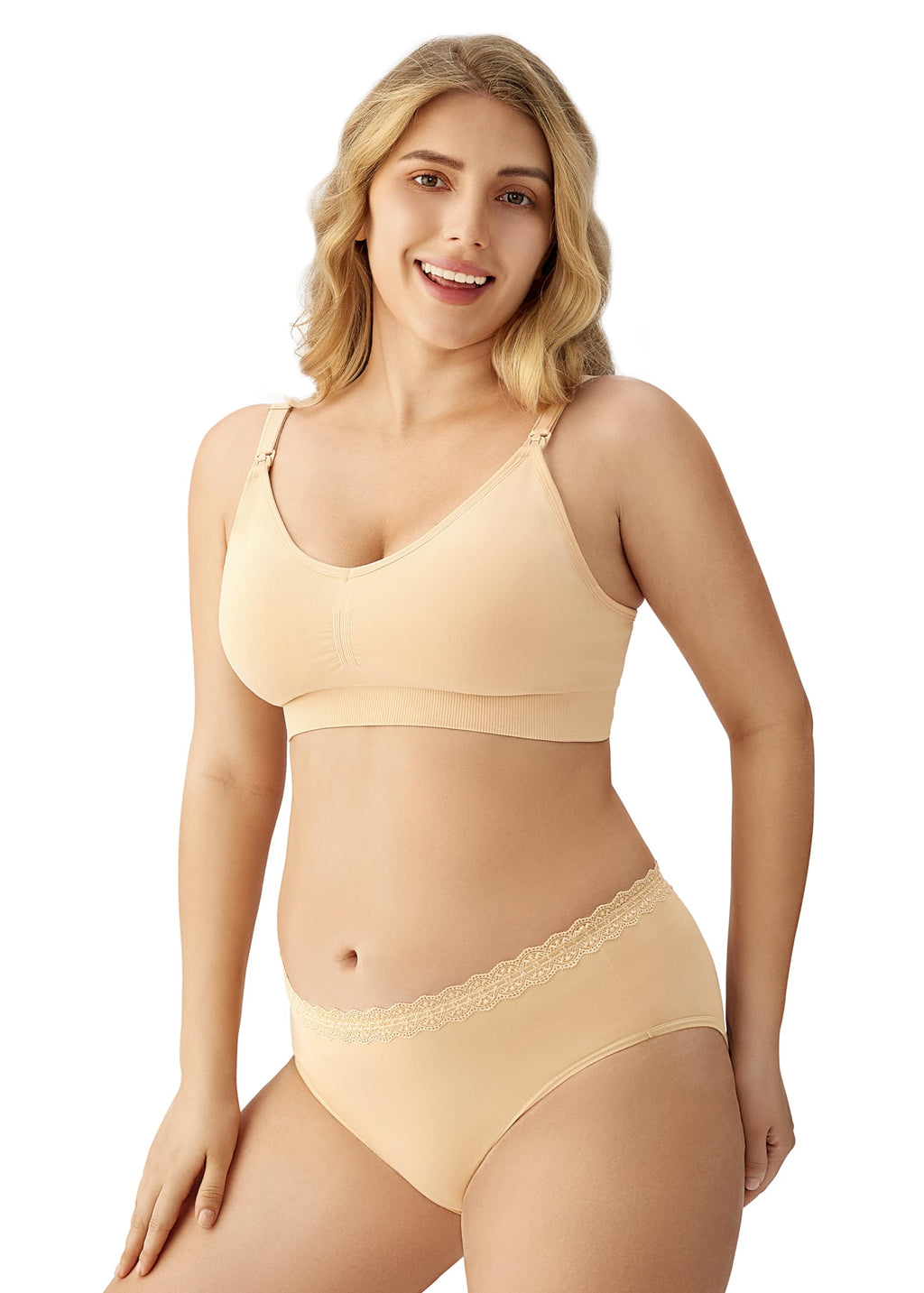 HBselect Women Maternity Bras 5 Pack Nursing Bras for Breastfeeding