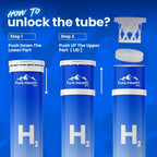 PHM Hydrogen Water Tubes, Tablets for Drinking Water - H2 Molecular Tabs | Magnesium Pills, Electrolytes Hydration Supplement to Support Healthy Aging & Energy Boost | 90 Tablets, 3 Months Supply