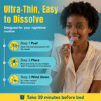 MIHIYO Fast Dissolving Sleep Strips, Natural Formula with L-Theanine & Vitamin B6, No Water Needed, Fall Asleep Faster, Honey Lemon, Sugar Free, Gluten Free, 20 Count