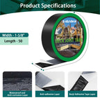 Felizshop Joist Tape, 1-5/8" x 50' Deck Joist Tape, Waterproof Butyl Tape, Self-Adhesive Deck Butyl Tape, Butyl Flashing Tape,Joist Tape Decking for Protect Beams and Wood Decks (8 Rolls)
