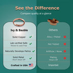 IVY & BAUBLE 6mm Solid Copper Comfort Fit Ring For Men & Women, Size 10
