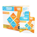 Cover Three Brain Assist Brain Supplement, Nutritional Focus Supplement with Curcumin, Uridine, Orange Slice Liquid Brain Support Formula, High Performance Memory Supplements