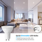 Lepro GU10 LED Bulb Dimmable, 50W Halogen Equivalent Light Bulbs, 5.5W 5000K Daylight White Replacement for Recessed Track Lighting, 40°Spotlight for Kitchen Range Hood Living Room & Bedroom, 6 Pack