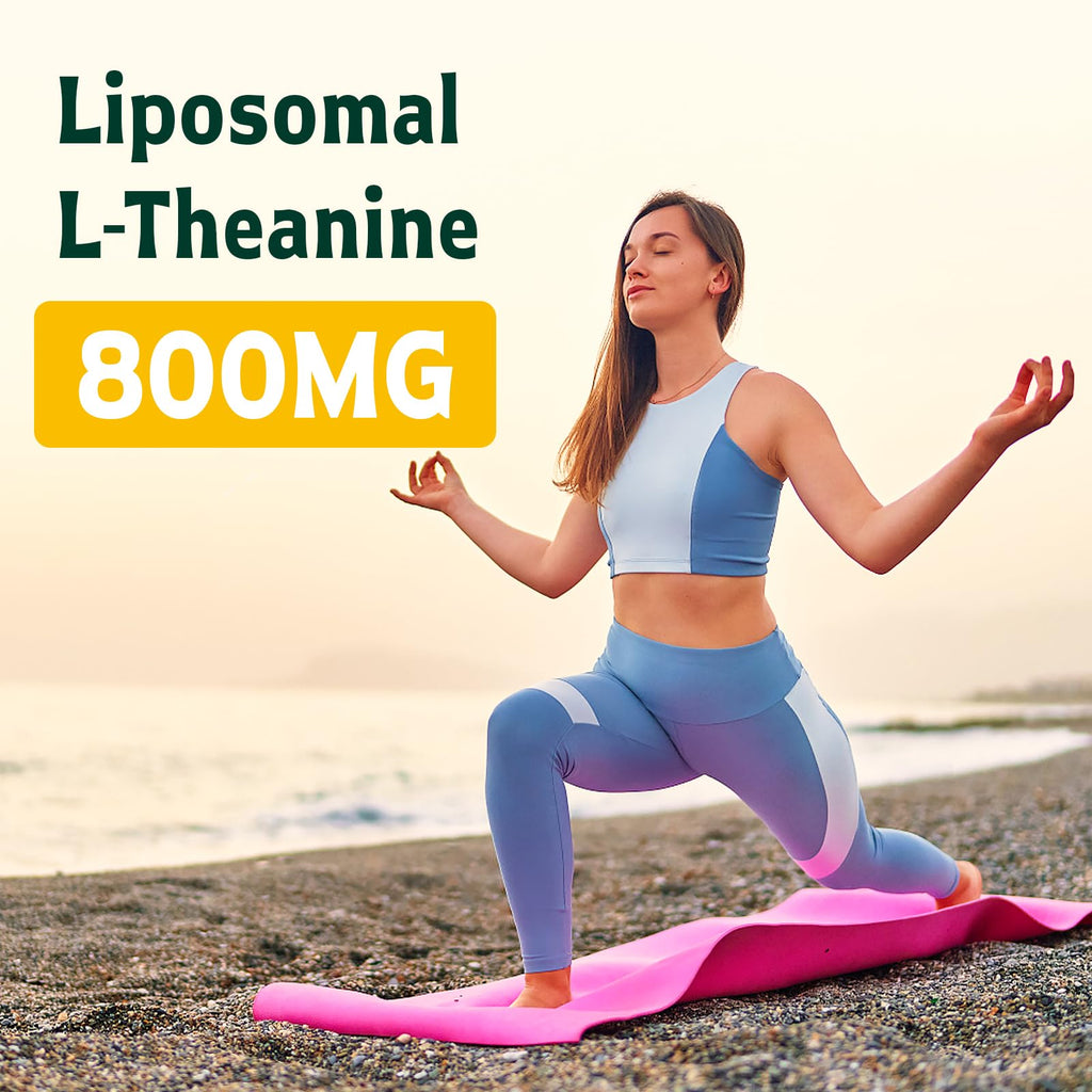 Vivaravida L-Theanine 800mg Supplement with GABA and Magnesium Glycinate - Natural Compound, Sleep and Relaxation (60 Softgels)