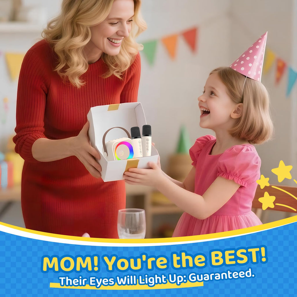 Jeefu Karaoke Machine for Kids, Toys for 3-12 Years Old Girls Gifts