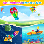 Magnetic Tiles,100PCS 3D Building Blocks, Magnets Building Set for Kids, Construction STEM Stacking Toys, Magnets Toy Gift for Toddlers, Boys and Girls