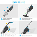 Youhou 2026 Upgraded Pool Vacuum,Pool Vacuum for Above Ground Pool,Cordless Handheld Pool Vacuum for Inground Pools,Pool Cleaner with 18.5 GPM Suction,Hot Tub Vacuum With Aluminum Pole for Sand&Debris