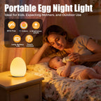 Harmobub Baby Night Light, Silicone Egg Light for Kids, Portable Touch Night Lamp with 11 Colors Changing, Nursery Night Light for Breastfeeding, BPA Free, Eye Caring, Soft