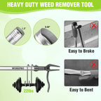 WORKPRO Weed Puller Tool with Long Adjustable Handle (33", 46")