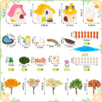 HIYZI 118 PCS Mini Fairy Garden House Accessories Kit Garden Decorations