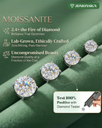 Moissanite Earrings Studs for Women and Men, 925 Sterling Silver