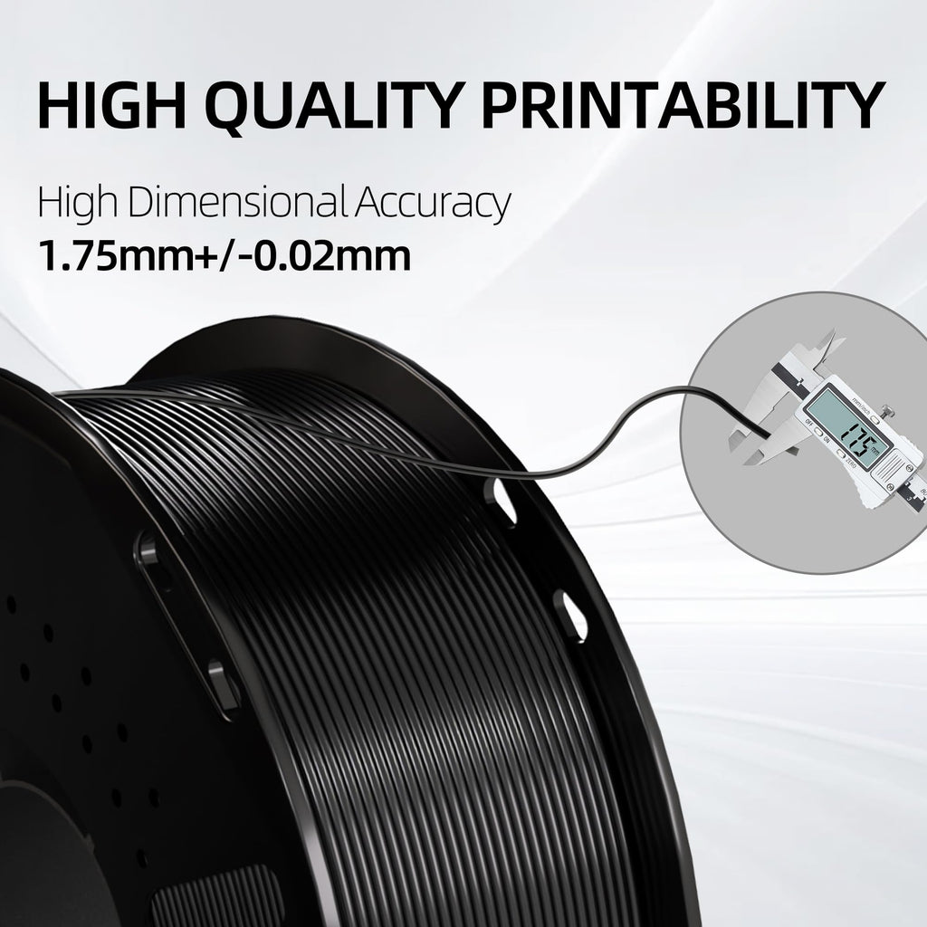 Miailuy Silk Filament PLA 1.75mm Silk 3D Printer Filament, Silk 1kg Spool (2.2lbs), Dimensional Accuracy +/- 0.02 mm, Fit Most FDM Printer (SilkBlack)