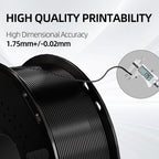 Miailuy Silk Filament PLA 1.75mm Silk 3D Printer Filament, Silk 1kg Spool (2.2lbs), Dimensional Accuracy +/- 0.02 mm, Fit Most FDM Printer (SilkBlack)