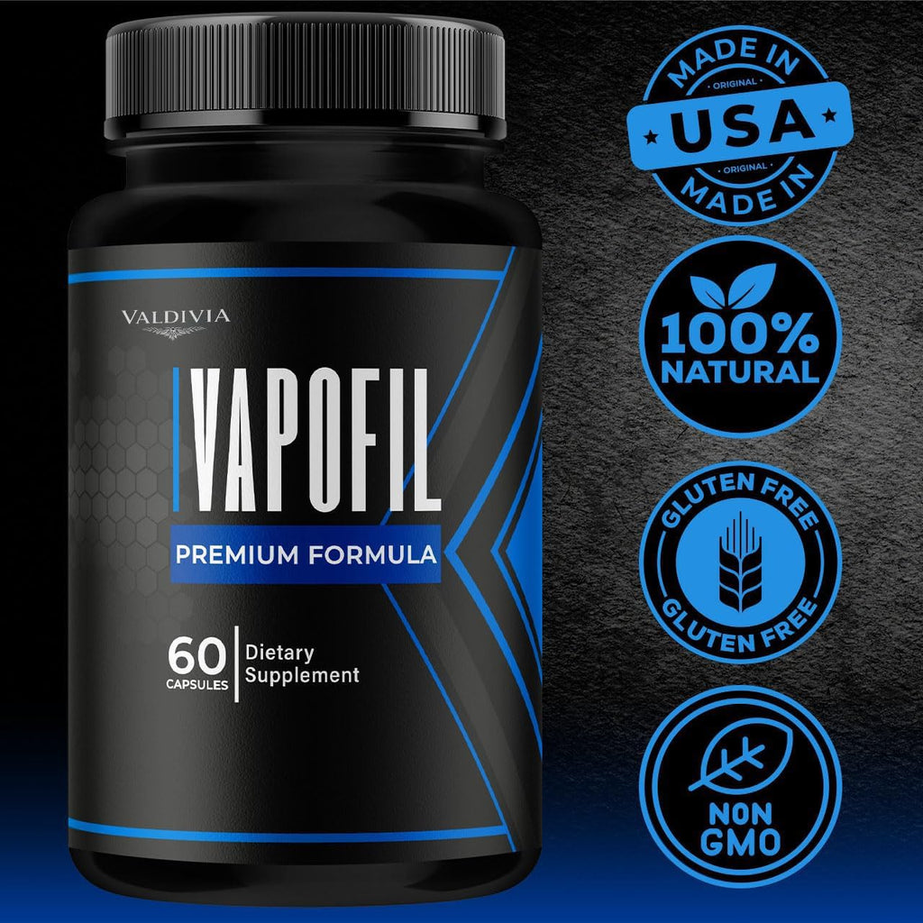 Vapofil Capsules - Official Vapofil Pills Advanced Premium Supplement Support - Maximum Strength, All Natural Vapofil Vitamin for Overall Health & Wellness Reviews, 120 Capsules for 2 Months