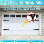 Magnetic Garage Door Hardware,Garage Door Magnetic Decorative Hardware 8 Hinges + 4 Handles for Iron Door,Easy Install,Durable & Waterproof (Classics Style,2 Pack)