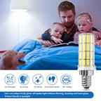 RIUVAO 4 Pack E12 Led Bulb 200w Equivalent Chandelier Light Bulbs Bright E12 LEDs Candelabra Bulb 5000k Daylight White 2500lm Led Light Bulb for Chandeliers, Ceiling Fan, Pendant, Wall sconces