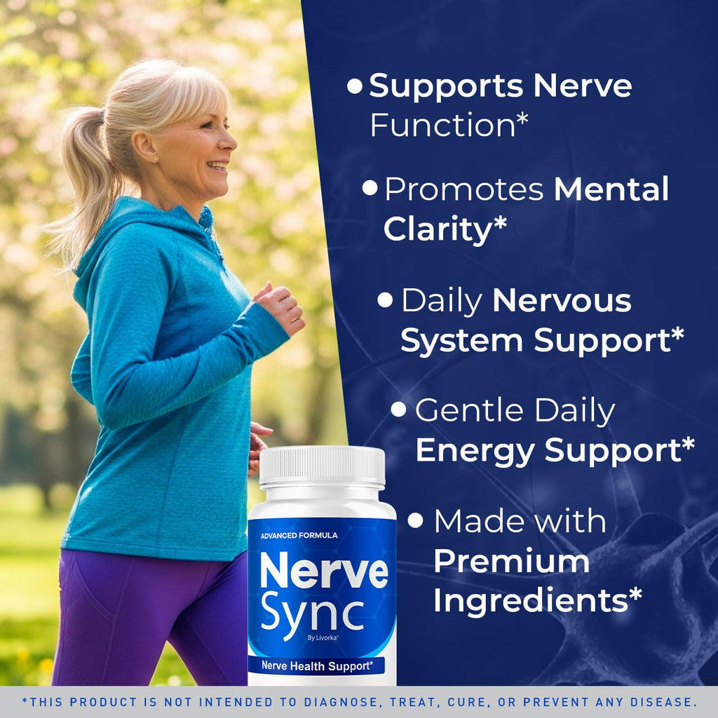 (2 Pack) Nerve Sync Capsules - Official NerveSync Advanced Nerve Health Supplement Pills - Maximum Strenght, Natural Nerve Sync for Wellness & Health Support Pills Reviews, 120 Capsules for 2 Months