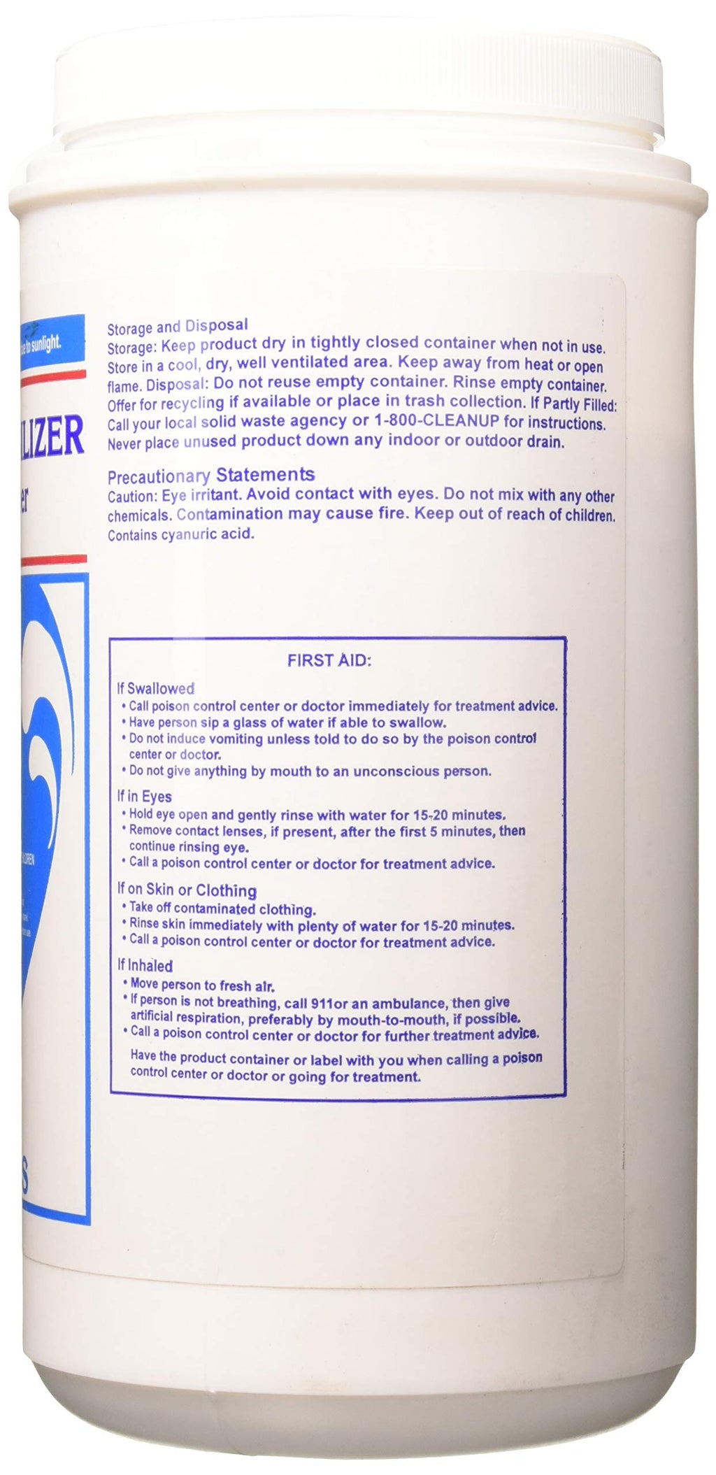 Robelle 4-Pounds Premium Chlorine Stabilizer and Conditioner, Concentrated Cyanuric Acid for Pools, Pool Stabilizer, Helps Chlorine Last Longer, Made in USA