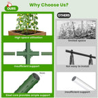 Cucumber Trellis for Raised Bed, U-Shape Garden Trellis for Climbing Plants Outdoor, Metal Arch Vegetables Trellis, Plant Support for Grape Vine Beans Squash Peas Flower