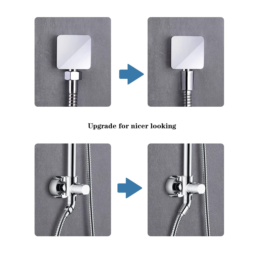 BRIGHT SHOWERS Shower Hose For Hand Held Shower Heads, 96 Inches Cord Extra Long Stainless Steel Hand Shower Hose, Ultra-Flexible Replacement Part with Brass Insert, Chrome