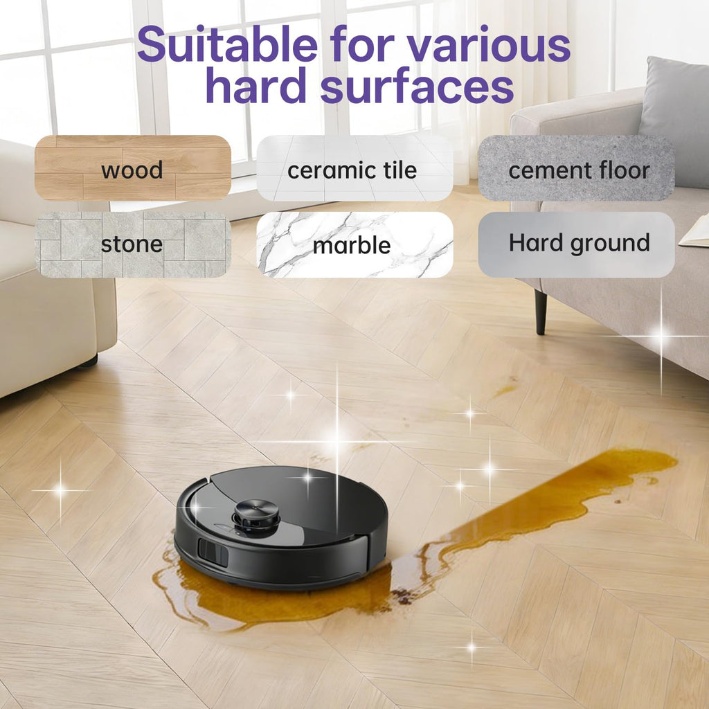 Nukisa 2.5L Floor Cleaning Solution Compatible with Roborock/Eufy/iRobot/Ecovacs/Dreame/Shark, Fragrance Deodorization, Deep Cleans for Multiple Hard Floors (2.5 Liter, 【Lavender】)