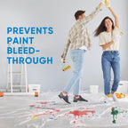 TICONN 12 x 9 Ft Plastic Drop Cloth for Painting, Waterproof Painters Plastic Sheeting, Painting Tarp for Furniture Cover, Floor Protection (6PK, 1.2Mil)