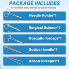 Spectabilis Suture Practice Kit,Silicone Suturing Pad with Wound Closure Trainer for Nursing,Vet and Medical School Training,Education Only.