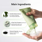 Abib Pore Clay Pack Cleanser Heartleaf Charcoal Foam, 4.05 fl oz, Mousse Form, Oil Control, Unscented