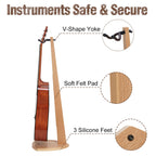 Musbeat Guitar Stand, Acoustic Guitar Stand, Red Oak Wooden Guitar Stand, Floor Guitar Stand for Acoustic Guitar, Mandolin, Wood Guitar Stand for Home, Living Room Decoration, Guitar Gifts for Men