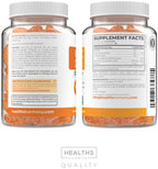 Vegan Vitamin C Gummies for Adults - Immune Support Gummies with Chewable Vitamin C 500mg per Serving for Daily and Seasonal Wellness - High Potency Non-GMO Formula - Orange Flavor (1 Month Supply)
