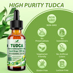 2 Pack Pure TUDCA Bile Salts Liquid Drops 1200mg (Tauroursodeoxycholic Acid) Premium Liver Support, Bile Flow & Gallbladder Cleanse Supplement丨High Absorption Liquid