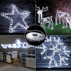 Brizled Cool White Rope Lights Connectable, 18ft 216 LED Rope Light Outdoor