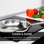 HOPE'S Cooktop Cleaning Cream, Fast Acting, No-Rinse Cooktop Cleaner for Glass Top Stoves, Polishes and Removes Burnt-on Stains Easily on Glass Ceramic Cooktops, 8 Fl Oz, Pack of 12