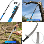 Manual Pole Saw for Tree Trimming, 26FT Telescoping Extension Pole Tree Pruner with 24" Blade, Hand Pole Saw for Cutting High Branches, Detachable Pruning Saw for Garden Yard Maintenance