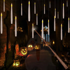 Leejec 20Pcs Flameless Taper Floating Candles with Wand, Halloween Decor