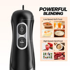 Turelar Immersion Blender Corded 400W, 2 Speed, Emulsifier, Blend, BPA-Free