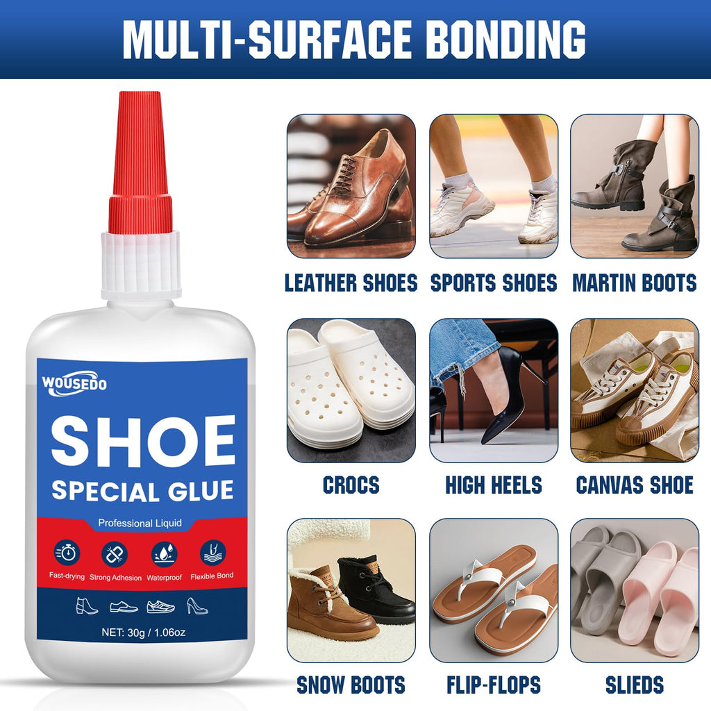 Shoe Glue 30g, Flexible & Waterproof Adhesive for Shoe Repair & Restoration