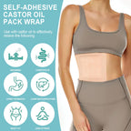 20Pcs Castor Oil Pack Wrap, Castor Oil Packs for Liver Detox, Highly Absorbent 8.7"*7.9" Self-Adhesive Castor Oil Wrap Organic Cotton, No Wash, Easy to Use, Anti-Seepage(Oil Not Included)