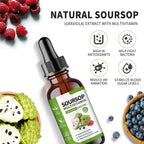 bogomo Soursop Bitters Liquid 2 Fl Oz, Soursop Graviola Leaf Extract Liquid Drop, Soursop Multivitamin Liquid Drops Organic for Cell Support, Immune System, Relax