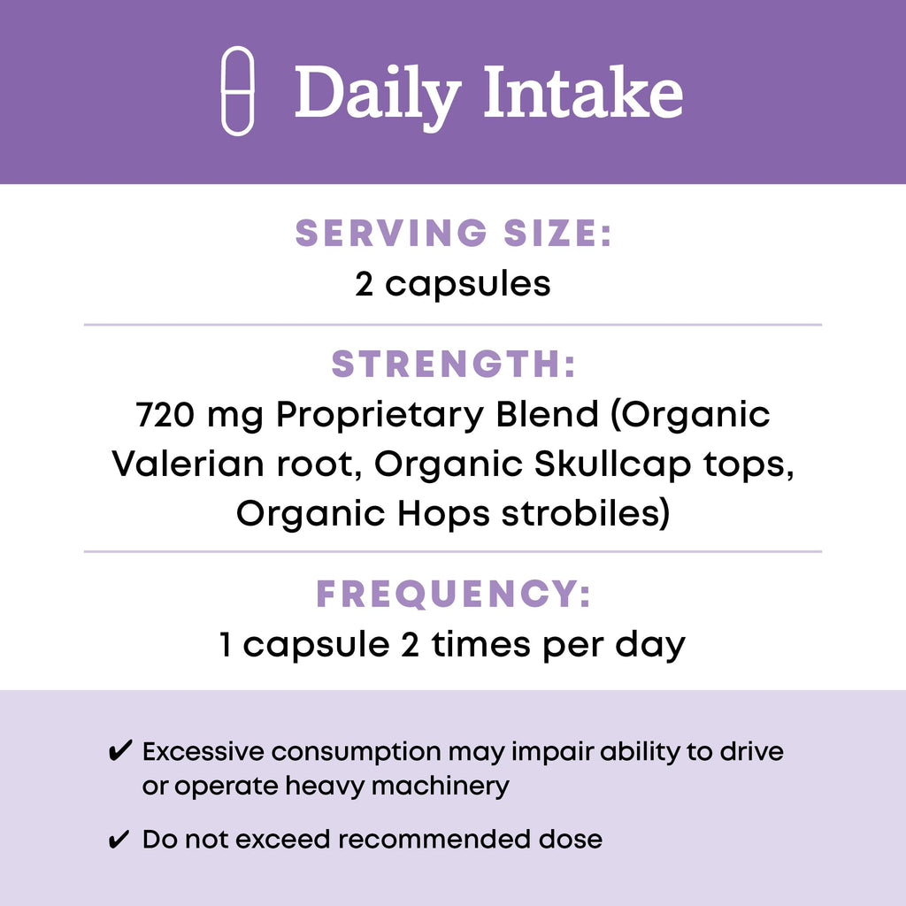 Oregon's Wild Harvest Muscle Relax Organic Herbal Supplement Vegan Capsules with Valerian, Hops and Skullcap - 90 Count