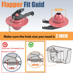 Houpeoro Universal Toilet Flusher Replacement Kit, Toilet Fill Valve and 2-Inch Flapper Replacement Kit, Toilet Repair Kit Inside Tank, Adjustable, Quiet and Easy to Install (1-Pack)