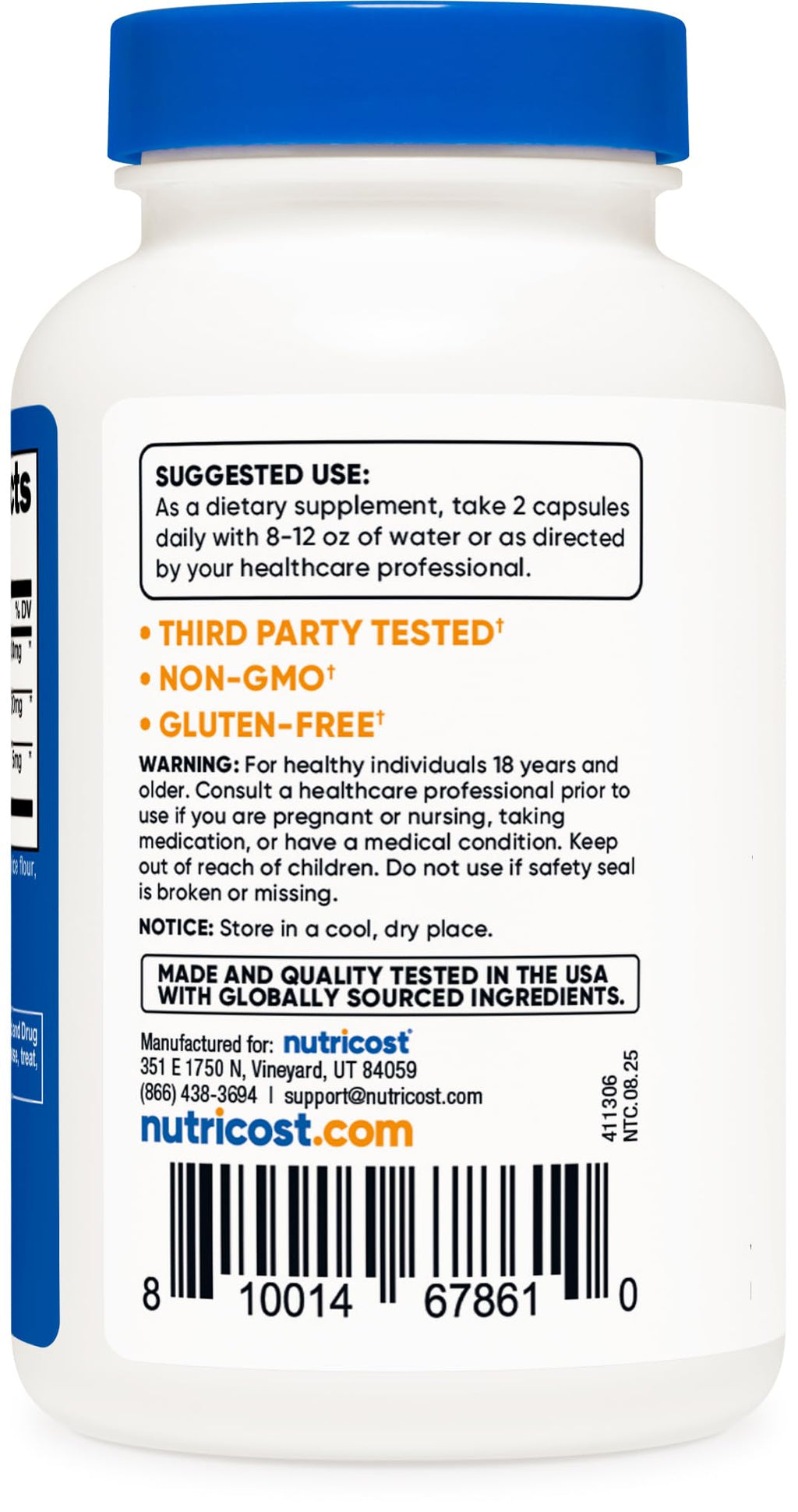 Nutricost Tongkat Ali 1,000mg 120 Capsules - with Tribulus Terrestris and BioPerine, Vegetarian Caps, Non-GMO, Gluten Free, Potent Extract