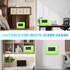 Digital Electronic Money Safe, Steel Security Lock Box with Keypad, Office Hotel Business Jewelry Gun Cash Safe, 0.23 Cubic Feet, 9.06" W x 6.69" D x 6.69" H（green）